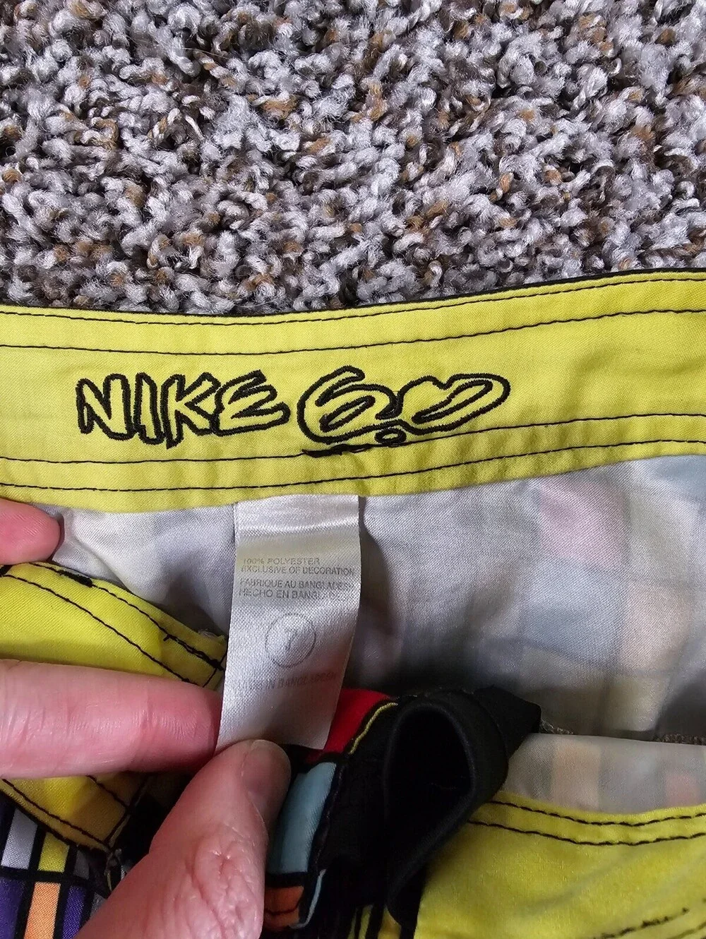NIKE 6.0 Short Swim Surf Trunks Boys Sz 7 Bright Color Swimsuit Beach Pool